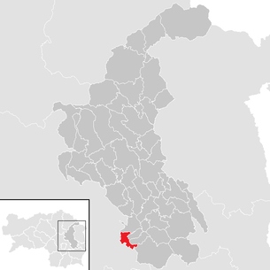 Lage der Gemeinde Laßnitzthal im Bezirk Weiz (anklickbare Karte)
