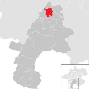 Lage der Gemeinde Laakirchen im Bezirk Gmunden (anklickbare Karte)