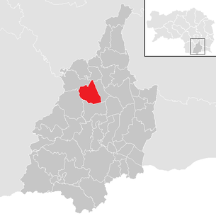Lage der Gemeinde Lang (Steiermark) im Bezirk Leibnitz (anklickbare Karte)