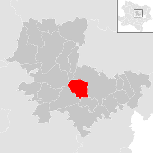 Lage der Gemeinde Langenrohr im Bezirk Tulln (anklickbare Karte)