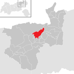 Lage der Gemeinde Langkampfen im Bezirk Kufstein (anklickbare Karte)