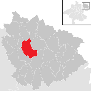 Lage der Gemeinde Lasberg im Bezirk Freistadt (anklickbare Karte)