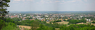 Panorama über Leibnitz und Wagna in Richtung Osten