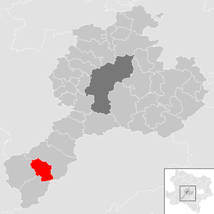 Lage der Gemeinde Loich im Bezirk Sankt Pölten-Land (anklickbare Karte)