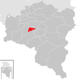 Lage der Gemeinde Lorüns im Bezirk Bludenz (anklickbare Karte)