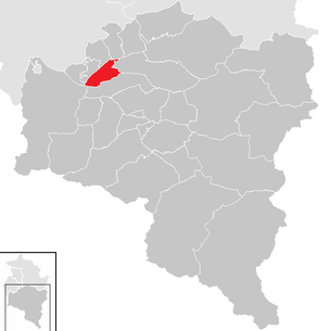 Lage der Gemeinde Ludesch im Bezirk Bludenz (anklickbare Karte)