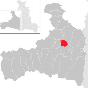 Lage der Gemeinde Maishofen im Bezirk Zell am See (anklickbare Karte)