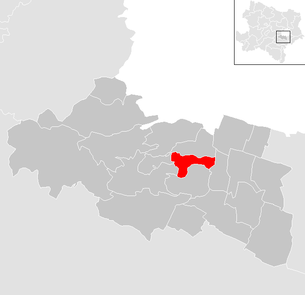 Lage der Gemeinde Maria Enzersdorf im Bezirk Mödling (anklickbare Karte)