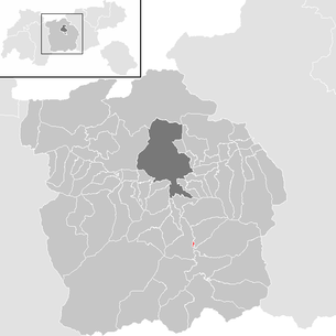 Lage der Gemeinde Matrei am Brenner im Bezirk Innsbruck Land (anklickbare Karte)