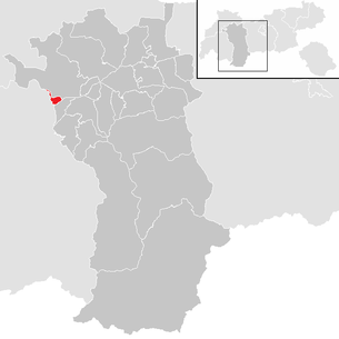 Lage der Gemeinde Mils bei Imst im Bezirk Imst (anklickbare Karte)