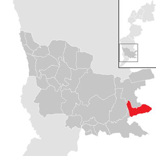 Lage der Gemeinde Moschendorf (Burgenland) im Bezirk Güssing (anklickbare Karte)
