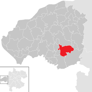 Lage der Gemeinde Munderfing im Bezirk Braunau am Inn (anklickbare Karte)