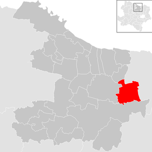 Lage der Gemeinde Nappersdorf-Kammersdorf im Bezirk Hollabrunn (anklickbare Karte)