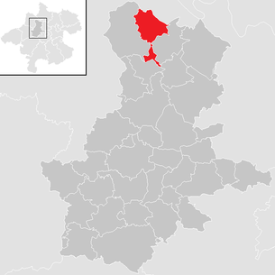 Lage der Gemeinde Neukirchen am Walde im Bezirk Grieskirchen (anklickbare Karte)