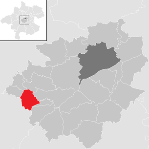 Lage der Gemeinde Neukirchen bei Lambach im Bezirk Wels-Land (anklickbare Karte)