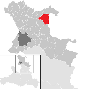 Lage der Gemeinde Neumarkt am Wallersee im Bezirk St. Johann im Pongau (anklickbare Karte)