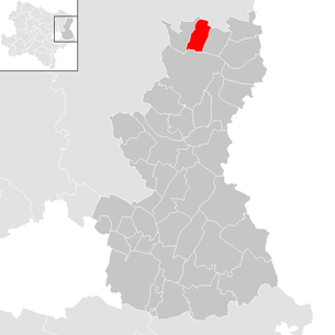 Lage der Gemeinde Neusiedl an der Zaya im Bezirk Gänserndorf (anklickbare Karte)