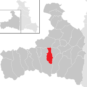 Lage der Gemeinde Niedernsill im Bezirk Zell am See (anklickbare Karte)
