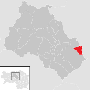 Lage der Gemeinde Niklasdorf im Bezirk Leoben (anklickbare Karte)