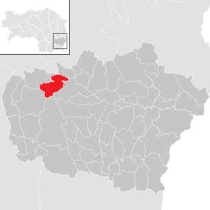 Lage der Gemeinde Oberdorf am Hochegg im Bezirk Feldbach (anklickbare Karte)