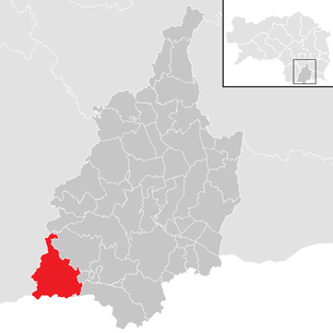 Lage der Gemeinde Oberhaag im Bezirk Leibnitz (anklickbare Karte)