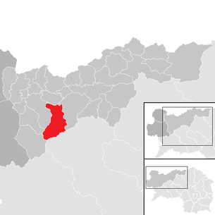 Lage der Gemeinde Oppenberg (Steiermark) im Bezirk Liezen (anklickbare Karte)