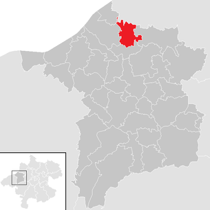 Lage der Gemeinde Ort im Innkreis im Bezirk Ried im Innkreis (anklickbare Karte)