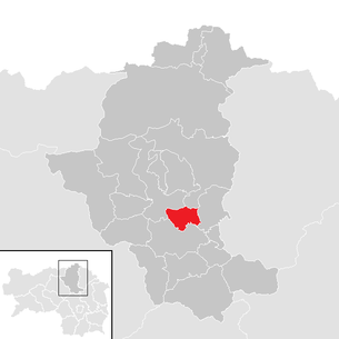 Lage der Gemeinde Parschlug im Bezirk Bruck an der Mur (anklickbare Karte)