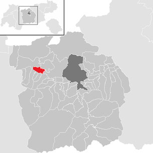 Lage der Gemeinde Pettnau im Bezirk Innsbruck Land (anklickbare Karte)