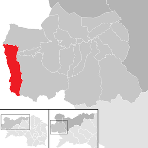 Lage der Gemeinde Pichl-Preunegg in der Expositur Gröbing (anklickbare Karte)