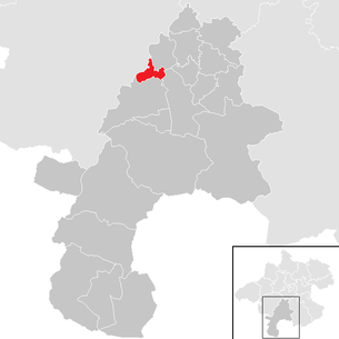 Lage der Gemeinde Pinsdorf im Bezirk Gmunden (anklickbare Karte)