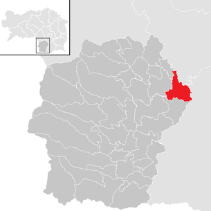 Lage der Gemeinde Preding im Bezirk Deutschlandsberg (anklickbare Karte)