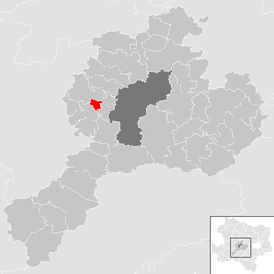 Lage der Gemeinde Prinzersdorf im Bezirk Sankt Pölten-Land (anklickbare Karte)