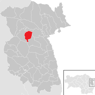 Lage der Gemeinde Puchegg im Bezirk Feldbach (anklickbare Karte)