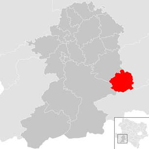 Lage der Gemeinde Puchenstuben im Bezirk Scheibbs (anklickbare Karte)