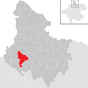 Lage der Gemeinde Putzleinsdorf im Bezirk Rohrbach (anklickbare Karte)