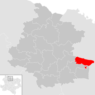Lage der Gemeinde Röschitz im Bezirk Horn (anklickbare Karte)