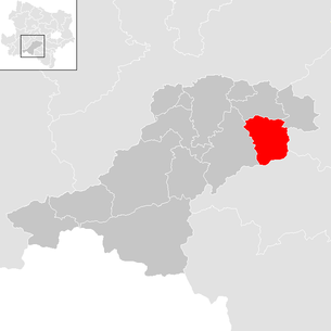 Lage der Gemeinde Ramsau (Niederösterreich) im Bezirk Lilienfeld (anklickbare Karte)