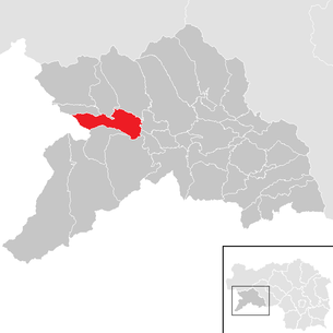 Lage der Gemeinde Ranten im Bezirk Murau (anklickbare Karte)