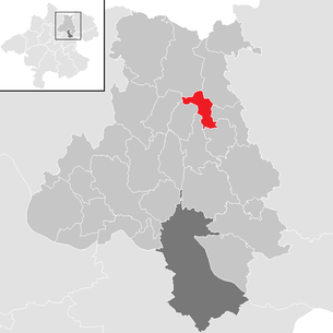 Lage der Gemeinde Reichenau im Mühlkreis im Bezirk Urfahr-Umgebung (anklickbare Karte)