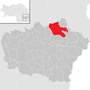 Lage der Gemeinde Riegersburg (Steiermark) im Bezirk Feldbach (anklickbare Karte)