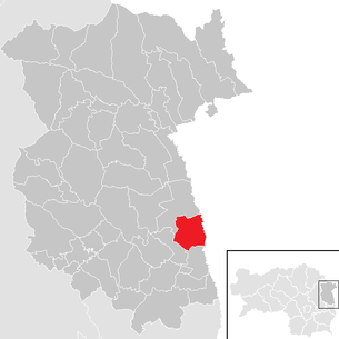 Lage der Gemeinde Rohr bei Hartberg im Bezirk Feldbach (anklickbare Karte)