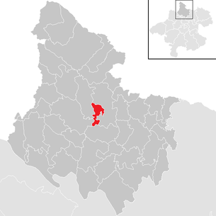 Lage der Gemeinde Rohrbach in Oberösterreich im Bezirk Rohrbach (anklickbare Karte)
