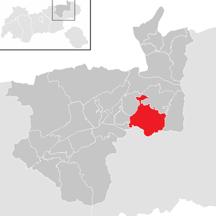 Lage der Gemeinde Söll (Tirol) im Bezirk Kufstein (anklickbare Karte)