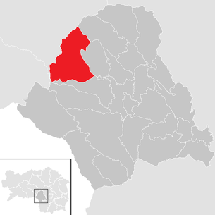 Lage der Gemeinde Salla (Steiermark) im Bezirk Voitsberg (anklickbare Karte)