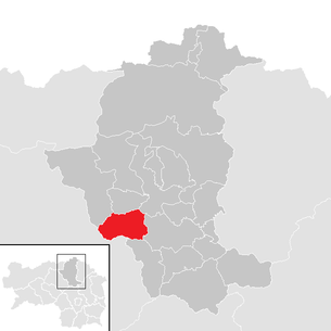 Lage der Gemeinde Sankt Katharein an der Laming im Bezirk Bruck an der Mur (anklickbare Karte)