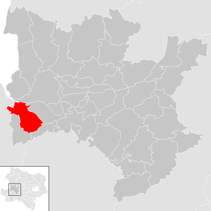 Lage der Gemeinde Sankt Martin-Karlsbach im Bezirk Melk (anklickbare Karte)