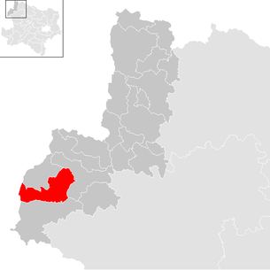 Lage der Gemeinde St. Martin (Niederösterreich) im Bezirk Gmünd (anklickbare Karte)