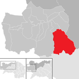 Lage der Gemeinde Sankt Nikolai im Sölktal in der Expositur Gröbing (anklickbare Karte)