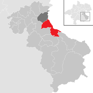 Lage der Gemeinde Sankt Ulrich bei Steyr im Bezirk Steyr-Land (anklickbare Karte)